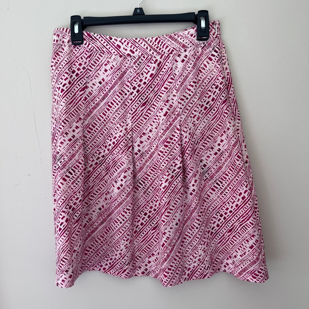 Merona Silk Skirt‎ A-Line Knee Length Patterned Casual Career Size 4